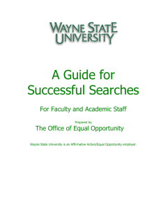 Guide for Successful Searches - Office of Equal Opportunity