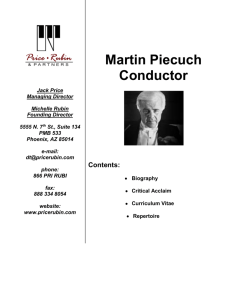 Martin Piecuch BIOGRAPHY Martin Piecuch (pronounced PQ in