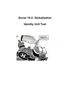 Social 10 Globalization - Highwood Social Studies 10-1 and 10-2
