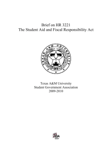 Research Brief HR 3221 - Legislative Relations
