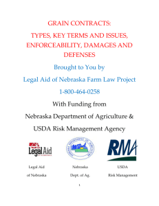 grain contracts - Legal Aid of Nebraska
