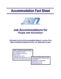 Job Accommodations for People with Alcoholism