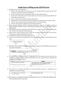 Guidelines to filling up the Softex Form