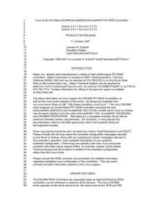 1 Linux Driver for Mylex DAC960/AcceleRAID/eXtremeRAID PCI