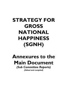 STRATEGY FOR GROSS NATIONAL HAPPINESS