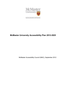 Section 3: McMaster University Accessibility Plan[*]