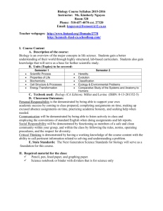 Physical Science Course Syllabus 2005-2006