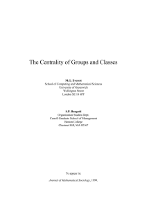 papers/borgatti - The Centrality of Groups and Classes