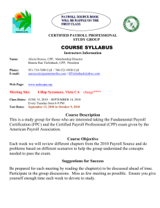 CERTIFIED PAYROLL PROFESSIONAL