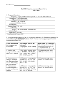 Annual Assessment Report Form for Student Learning Outcomes