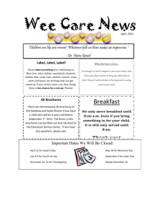 Wee Care News UW Extension Surveys On Thursday March 31st