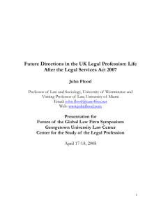 Future Directions in the UK Legal Profession: Life