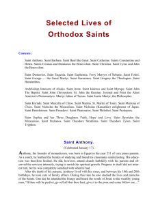 Saint Anthony. - Coptic Orthodox teaching