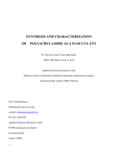 of polyacrylamide as a flocculant