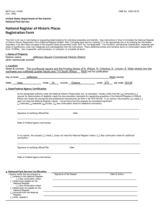 NPS Form 10-900 - Jefferson, Iowa