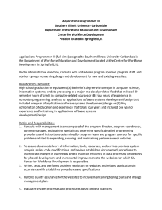 Applications Programmer III - Center for Workforce Development | SIU