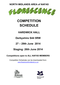 NORTH MIDLANDS AREA of NAFAS COMPETITION SCHEDULE