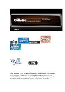 Gillette, established in 1926, has recently become part of Procter