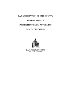 justice award - Bar Association of Erie County