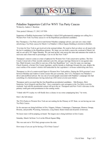 Paladino Supporters Call For WNY Tea Party Caucus