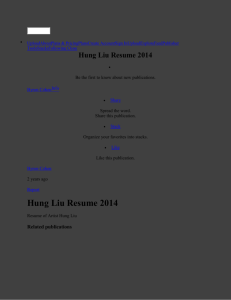 Hung Liu Resume 2014 by Byron Cohen