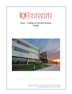 Dean – College of Arts and Sciences Profile Opportunity Davenport