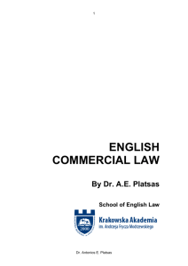 ENGLISH COMMERCIAL LAW