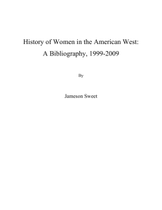 History of Women in the American West