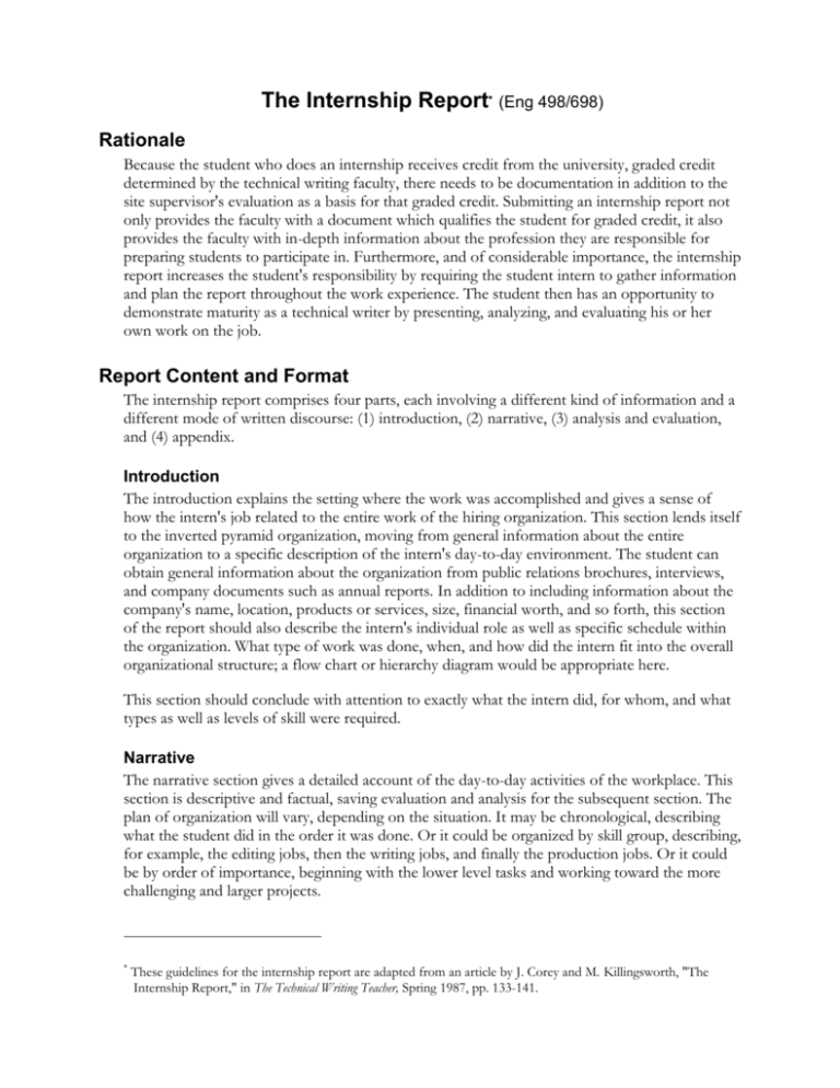 internship evaluation report sample