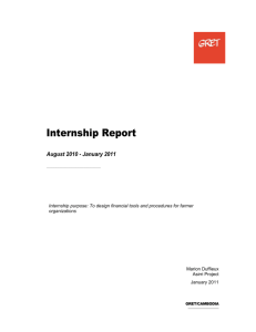 Internship Report - innovations