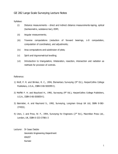 GE 282 Large Scale Surveying Lecture Notes