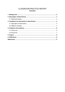 Case Study in Inclusive Settings in Sweden