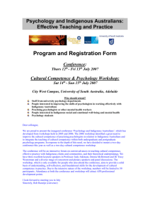 conference documentation - Flinders Aboriginal Health Research Unit