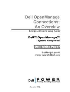 Dell OpenManage Connections: An Overview