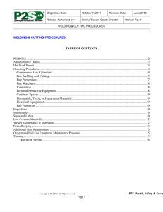 welding & cutting procedures