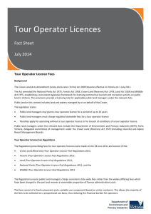 Fact Sheet – tour operator licence fees [MS Word Document