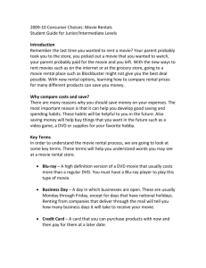 2009-10 Consumer Choices: Movie Rentals