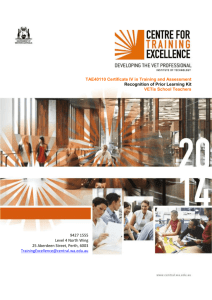 RPL Kit (word doc) - Centre for Training Excellence