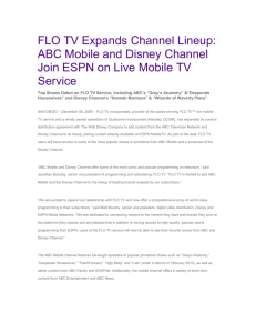 FLO TV Expands Channel Lineup: ABC Mobile and Disney Channel