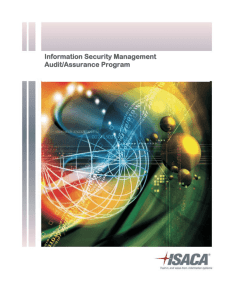 Information Security Management Audit/Assurance Program (Aug