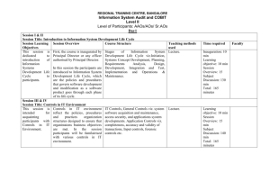 Download: IS audit and cobit - Regional Training Centre,Bangalore