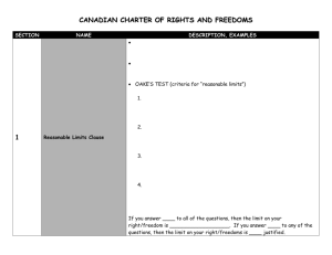 Charter of Rights & Freedom Chart