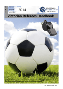 Victorian Referees Handbook - Football Federation Victoria