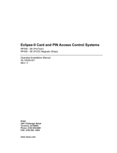 Eclipse - II Card & PIN Access Control Systems