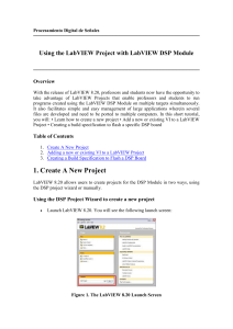 Using the LabVIEW Project with LabVIEW DSP Module