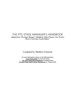 the stage manager's handbook - Case Western Reserve University
