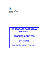 Corporate Parenting Strategy - Stockton-on