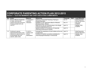 corporate parenting action plan