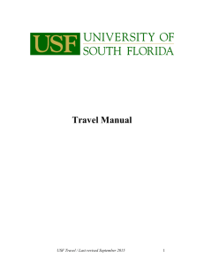 Travel Manual - University of South Florida