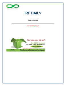 IRF Daily Issue - Institute of Retirement Funds